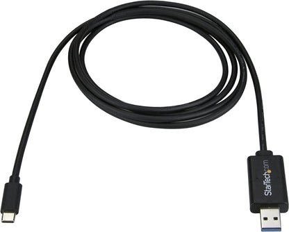StarTech.com USB C to USB Data Transfer Cable - Mac/Windows - USB 3.0 - Windows Easy Transfer Cable - Mac Data Transfer (USBC3LINK)
