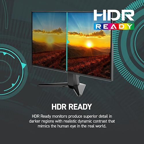 MSI G275L E14 27-inch 1920 x 1080 (FHD) Gaming Monitor, 144Hz, AMD Adaptive-Sync, HDR Ready, HDMI, VGA Port,VESA Mountable, Tilt, 4-Side Slim Bezel, 1ms, Black