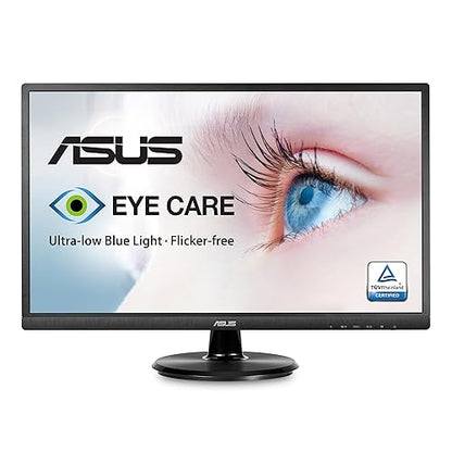 ASUS VA249HE 23.8” Full HD 1080p HDMI VGA Eye Care Monitor with 178° Wide Viewing Angle 23.8 FHD HDMI D-Sub