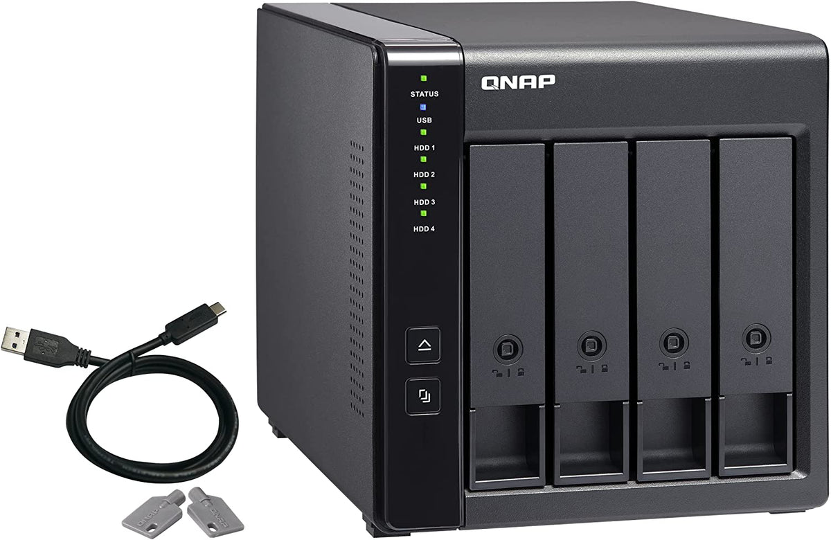 QNAP TR-004 4 Bay USB Type-C Direct Attached Storage (DAS) with hardware RAID (Diskless) 4-bay DAS