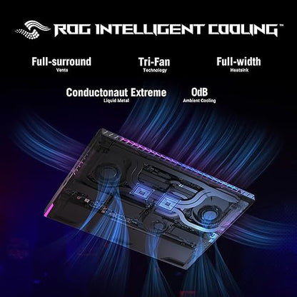 ASUS ROG Strix Scar 18 Gaming, 18” Nebula HDR 16:10 WQXGA 240Hz/3ms, 1100 nits, GeForce RTX 4080, Intel Core i9-14900HX, 32GB DDR5, 1TB PCIe SSD, Wi-Fi 6E, Win 11 Pro, G834JZR-XS96