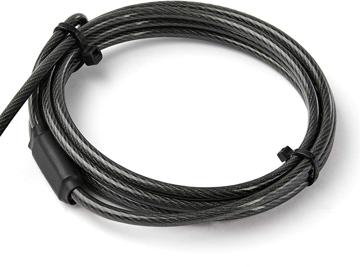 StarTech.com 6.5' (2m) 3-in-1 Universal Laptop Cable Lock - Keyed Laptop/Desktop Security Cable Lock Compatible w/K-Slot, Nano &amp; Wedge Slot Computer - Anti-Theft Steel Cable Lock w/Keys (LTULOCKKEY)