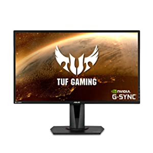ASUS TUF Gaming 27" 2K HDR Gaming Monitor (VG27BQ) - QHD (2560 x 1440), 165Hz (Supports 144Hz), 0.4ms, Extreme Low Motion Blur, Speaker, G-SYNC Compatible, VESA Mountable, DisplayPort, HDMI 27" QHD 0.4ms 165Hz G-SYNC Height Adjustable Monitor