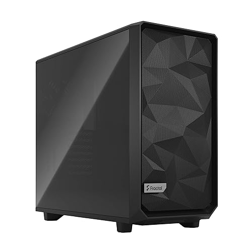 Fractal Design Meshify 2 Black ATX Flexible Dark Tinted Tempered Glass Window Mid Tower Computer Case Dark Tint Tempered Glass Black TG Dark