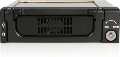 StarTech.com 5.25 in Rugged SATA Hard Drive Mobile Rack Drawer - Aluminum Removable Hard Drive Bay (DRW150SATBK)