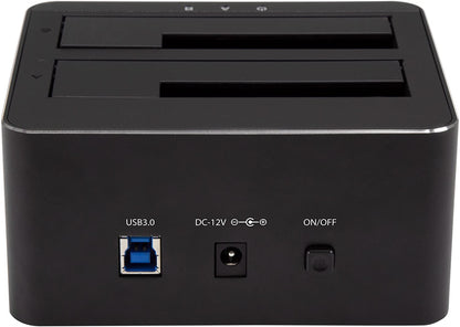 StarTech.com Dual Bay SATA HDD Docking Station - for 2 x 2.5 / 3.5" SATA SSD / HDD - Hot Swap - Hard Drive Docking Station - SSD Dock