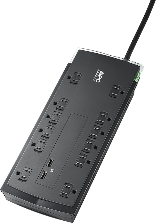 APC Surge Protector Power Strip with USB Ports, P12U2, 4320 Joule, 12 Outlet Surge Protector 12 Outlet Power Strip