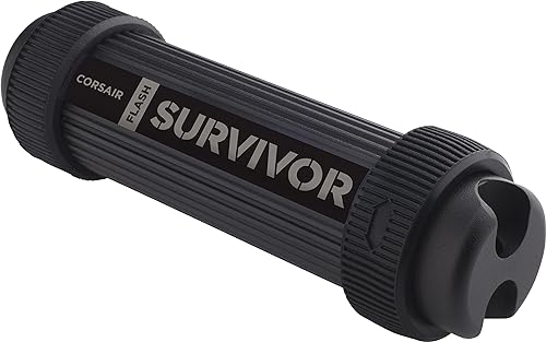 Corsair 128GB Survivor Stealth USB3.0 Flash Drive Aluminum Military Style Design Rugged Waterproof To 200m Vibration&Sock Resistant Windows Mac Linux