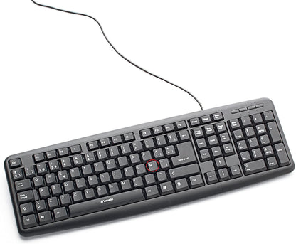 Verbatim Slim Corded USB Keyboard - Black (Spanish) - 98121