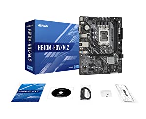 Asrock H610M-HDV/M.2 Intel H610 LGA 1700 Micro ATX DDR4 Motherboard