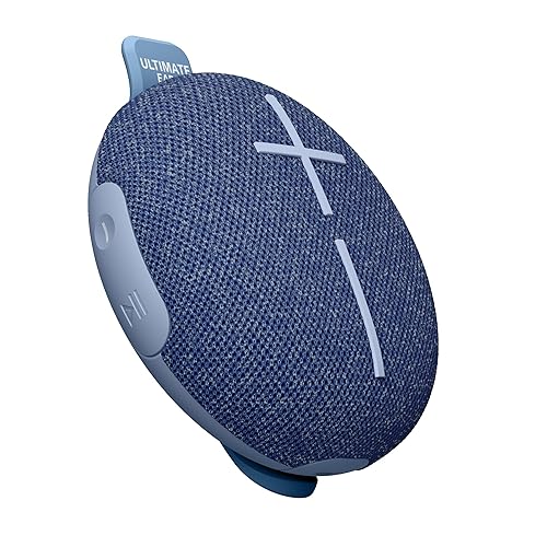 ULTIMATE EARS MINIROLL Ultra-Portable Waterproof Bluetooth Speaker, Big Bass, IP67 Dustproof, 131 ft (40 m) Range - Majestic Blue