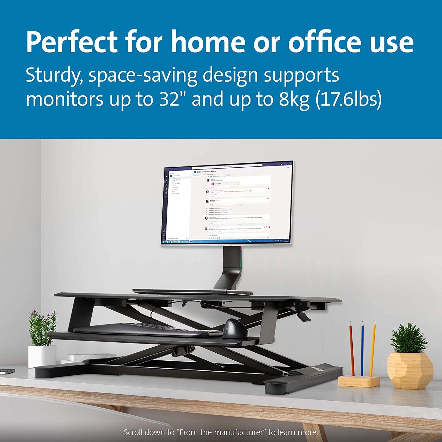 Kensington SmartFit® Space Saving Single Monitor Arm (K55512WW) Single Arm