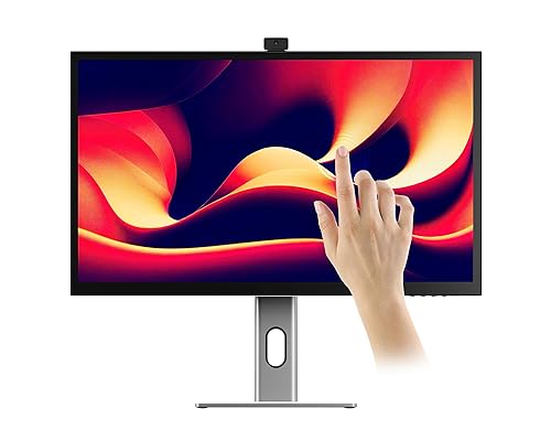 ALOGIC Clarity Pro Touch 27-Inch Monitor with Inbuilt Retractable Smart Webcam, 10-Point Touchscreen, and 65W PD