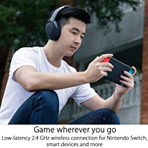 ASUS ROG Strix Go 2.4 Wireless Gaming Headset with USB-C 2.4 GHz Adapter | Ai Powered Noise-Cancelling Microphone | Over-ear Headphones for PC, Mac, Nintendo Switch, and PS5/4 Strix Go 2.4 (Wireless) Headphones