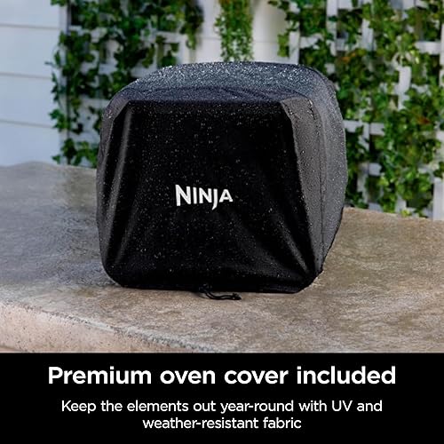 Ninja Woodfire 8-in-1 Outdoor Oven, Pizza Oven, 700°F High Heat Roaster, BBQ Smoker, Ninja Woodfire Technology, Weather Resistant, Portable, Electric, Grey, OO101LWC (Canadian Version) Grey 21.5 in L x 18 in W x 15.1 in H