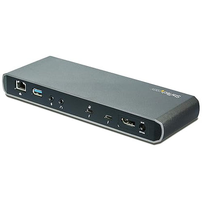 StarTech.com Thunderbolt 3 Dock - Dual Monitor 4K 60Hz Laptop Docking Station with DisplayPort - 85W Power Delivery - 3-Port USB 3.0 Hub, Ethernet, Audio - TB3 Dock - Windows & Mac (TB3DK2DPPD), Black, Gray, 1.06 (27 mm) x 3.15 (80 mm) x 8.66 (220 mm) 85W Power Delivery | 1x USB-A 3.0 | 1x USB-A 3.0 Fast Charge Port