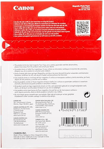 Canon MG-101 Photo Paper - A6 - 4" x 6" - 178 lb Basis Weight - 670 g/m² Grammage - Glossy - 5 Sheet