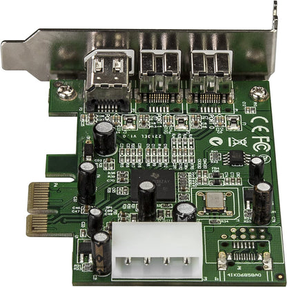 StarTech.com 3 Port 2b 1a Low Profile 1394 PCI Express FireWire Card Adapter - PCI Express 1394a - PCIe FireWire 400 Card (PEX1394B3LP)