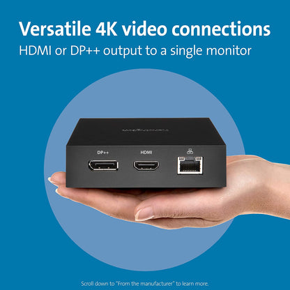 Kensington SD2000P USB-C Docking Station for Ipad Pro, Windows Laptops, Surface, MacBooks and Chromebooks - Single 4K video, 135W (K38260NA)