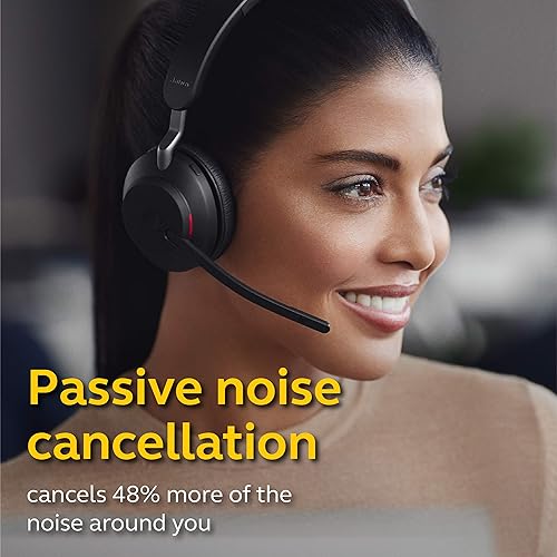 Jabra Evolve2 65 USB-A MS Mono with Charging Stand - Black Wireless Headset/Music Headphones
