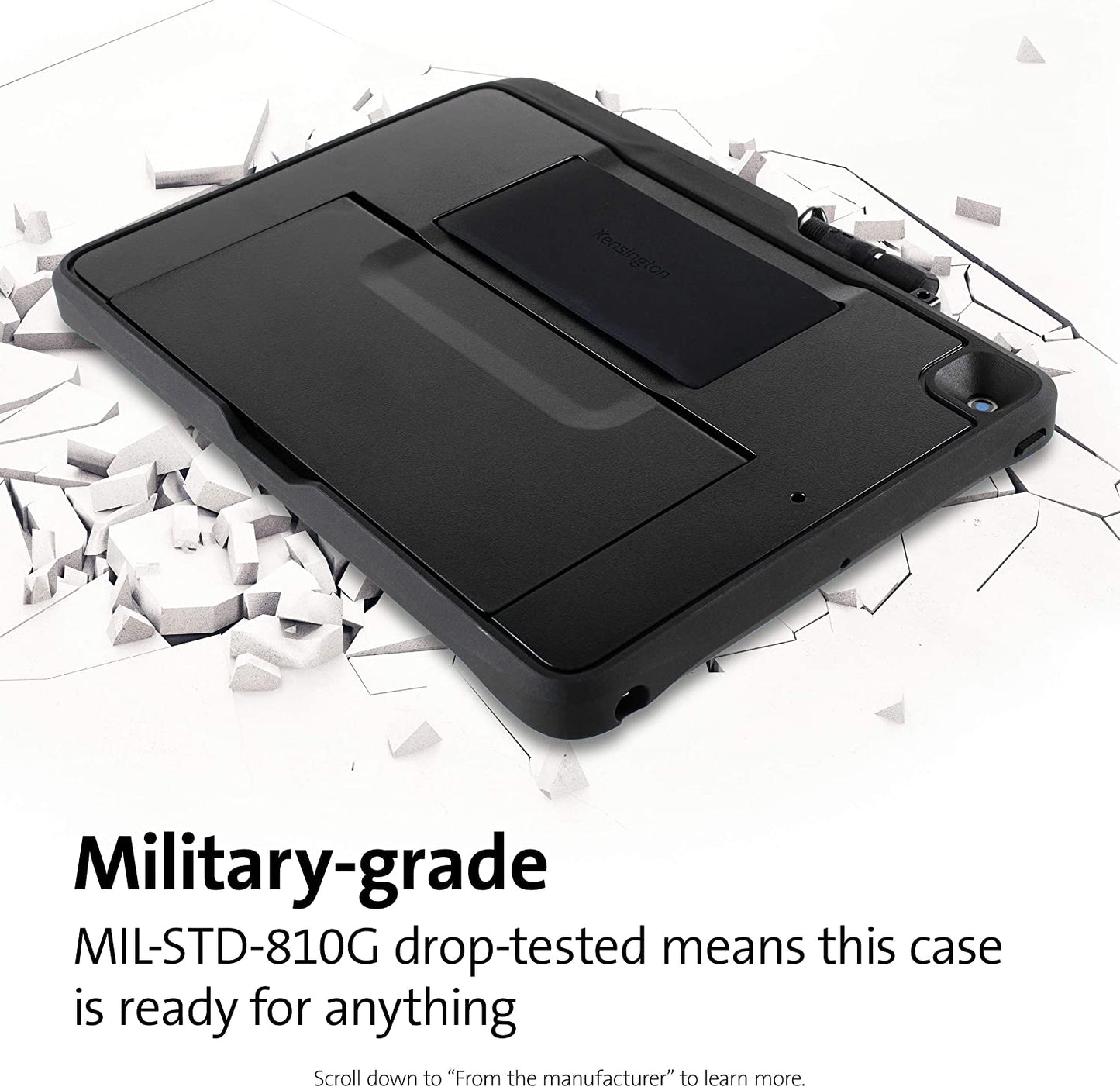 Kensington iPad 10.2 inch Case - Blackbelt 2nd Degree Rugged Case for iPad 10.2 inch with Drop Protection, Screen Protector &amp; Apple Pencil Holder (K97321WW)