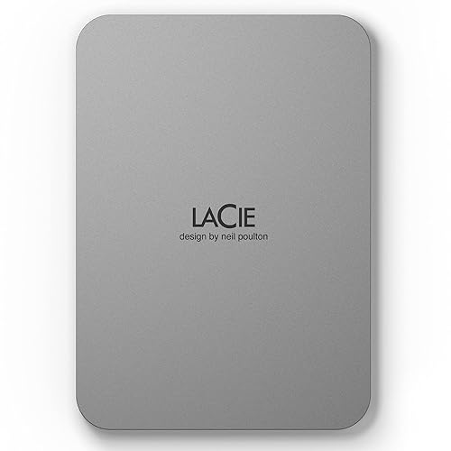 Lacie 1TB Mobile Drive V2 USB-C - Moon Silver