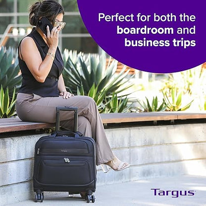 Targus Transit TBR044GL Carrying Case (Roller) for 15" to 16" Notebook - Black - TAA Compliant - Handle, Telescoping Handle - 8.7" Height x 16.1" Width x 17.3" Depth - 7.40 gal Volume Capacity