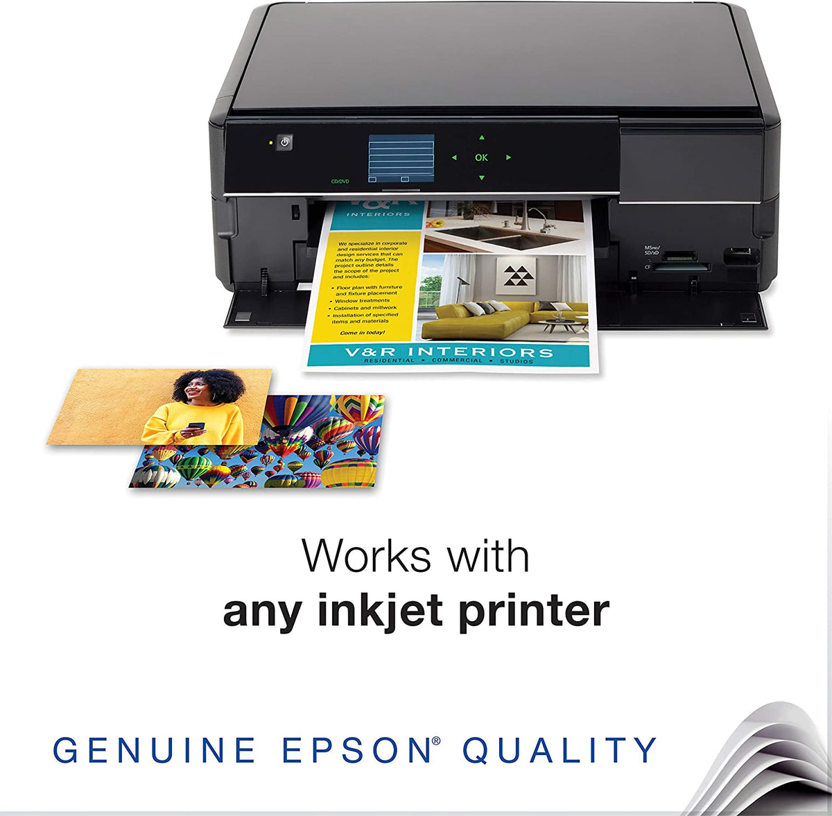 Epson S041727 Premium Photo Paper, 68 lbs., High-Gloss, 4 x 6 (Pack of 100 Sheets),White 4x6 Inches 100 Sheets Single