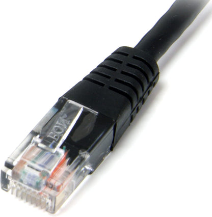 StarTech.com 25 ft. (7.6 m) Cat5e Ethernet Cable - Power Over Ethernet - Molded - Black - Ethernet Network Cable (M45PATCH25BK) 25 ft / 7.5m Black