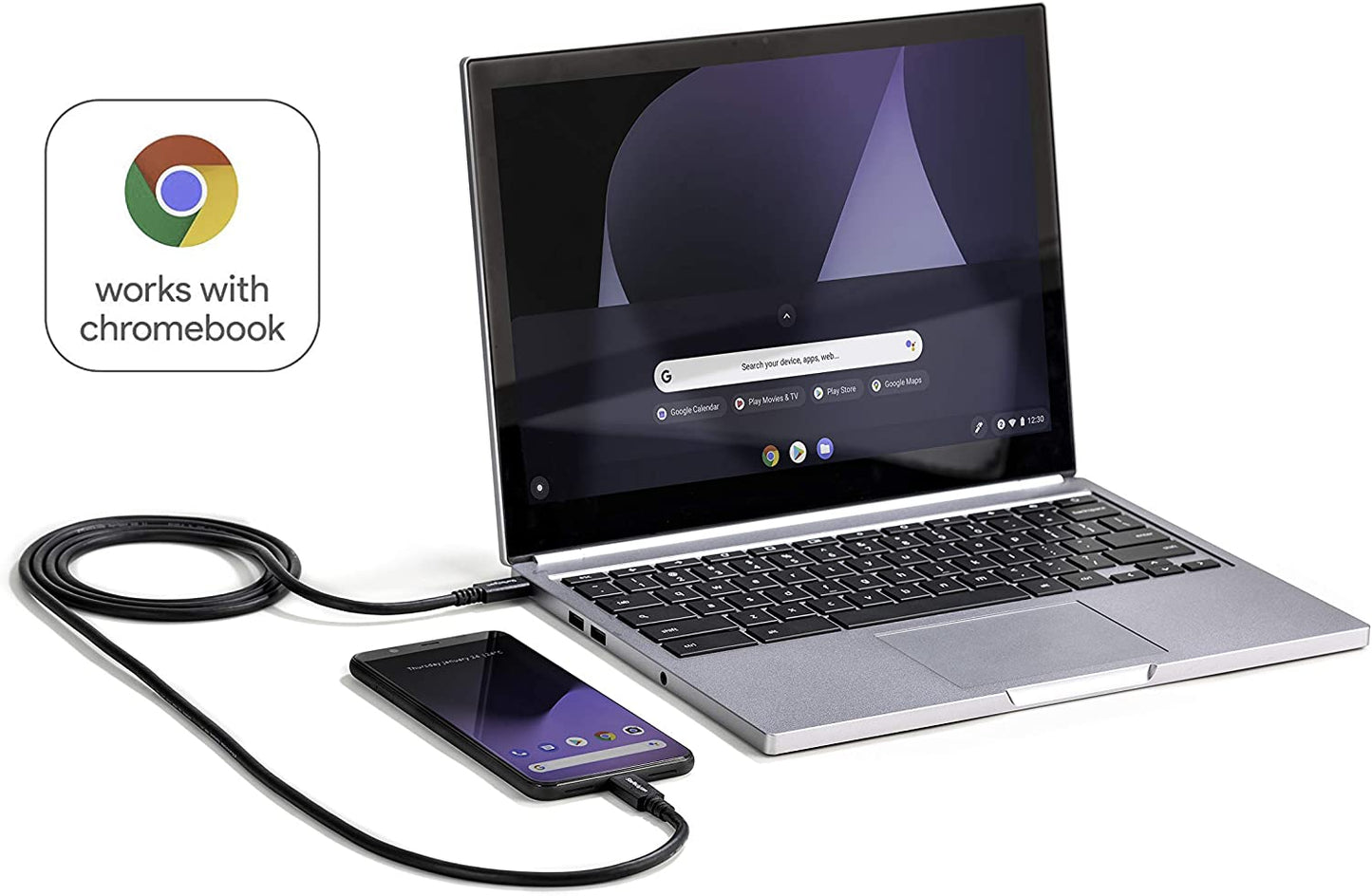StarTech.com 6 ft (1.8 m) USB C to USB C Cable - 5A, 100W PD 3.0 - Certified Works with Chromebook - USB-IF Certified - M/M - USB 3.0 5Gbps - USB C Charging Cable - USB Type C Cable (USB315C5C6)