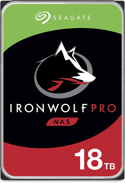 Seagate IronWolf Pro 18TB NAS Internal Hard Drive HDD – 3.5 Inch SATA 6Gb/s 7200 RPM 256MB Cache for RAID Network Attached Storage, Data Recovery Service – Frustration Free Packaging (ST18000NE000) 18TB HDD Pro Hard Drive
