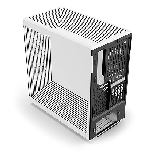 HYTE Y40 Modern Aesthetic Panoramic Tempered Glass Mid-Tower ATX Computer Gaming Case with PCIE 4.0 Riser Cable Included, White (CS-HYTE-Y40-BW)