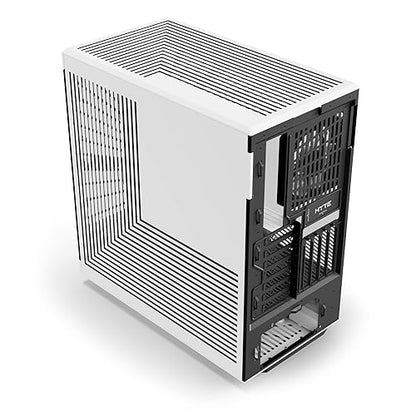 HYTE Y40 Modern Aesthetic Panoramic Tempered Glass Mid-Tower ATX Computer Gaming Case with PCIE 4.0 Riser Cable Included, White (CS-HYTE-Y40-BW)