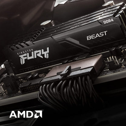 Kingston Fury Beast 16 GB (2 x 8 GB) 3200 MHz DDR4 CL16 Desktop Memory Kit of 2 KF432C16BBK2/16 Kit of 2 3200 MHz 16 GB