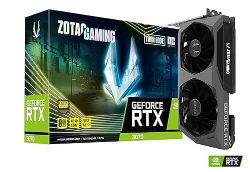 ZOTAC Gaming GeForce RTX 3070 Twin Edge OC Low Hash Rate 8GB GDDR6 256-bit 14 Gbps PCIE 4.0 Graphics Card, IceStorm 2.0 Advanced Cooling, White LED Logo Lighting, ZT-A30700H-10PLHR