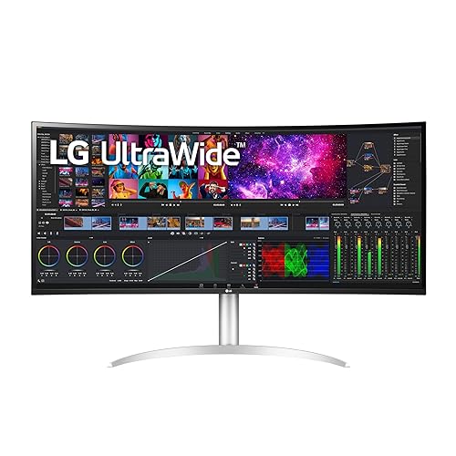 LG 40WP95C-W 40 Inch 5K2K, 5120 X 2160 UltraWide Monitor with 5ms 72Hz IPS Display AMD Freesync, Curved Monitor, White