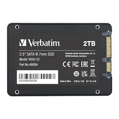 Verbatim 2TB Vi550 2.5" Internal Solid State Drive SSD SATA III Interface with 3D NAND Technology