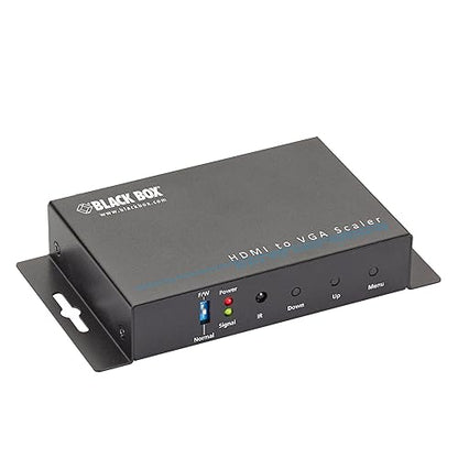 Black Box HDMI-to-VGA Scaler and Converter with Audio - Functions: Video Scaling, Audio Embedding - VGA - USB - Audio Line Out - 1 - Wall Mountable - TAA Compliant