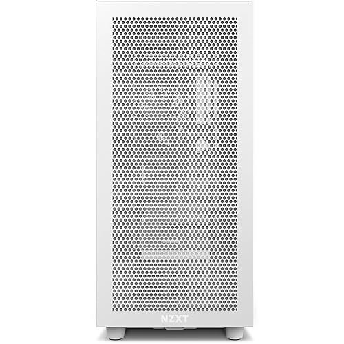 NZXT H7 Flow - CM-H71FW-01 - ATX Mid Tower PC Gaming Case - Front I/O USB Type-C Port - Quick-Release Tempered Glass Side Panel - White