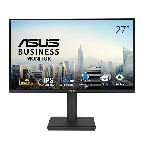 ASUS BE27AQG 27 Inch 1440P QHD 120Hz Computer Monitor, HDMI, TAA Compliant BE27AQG