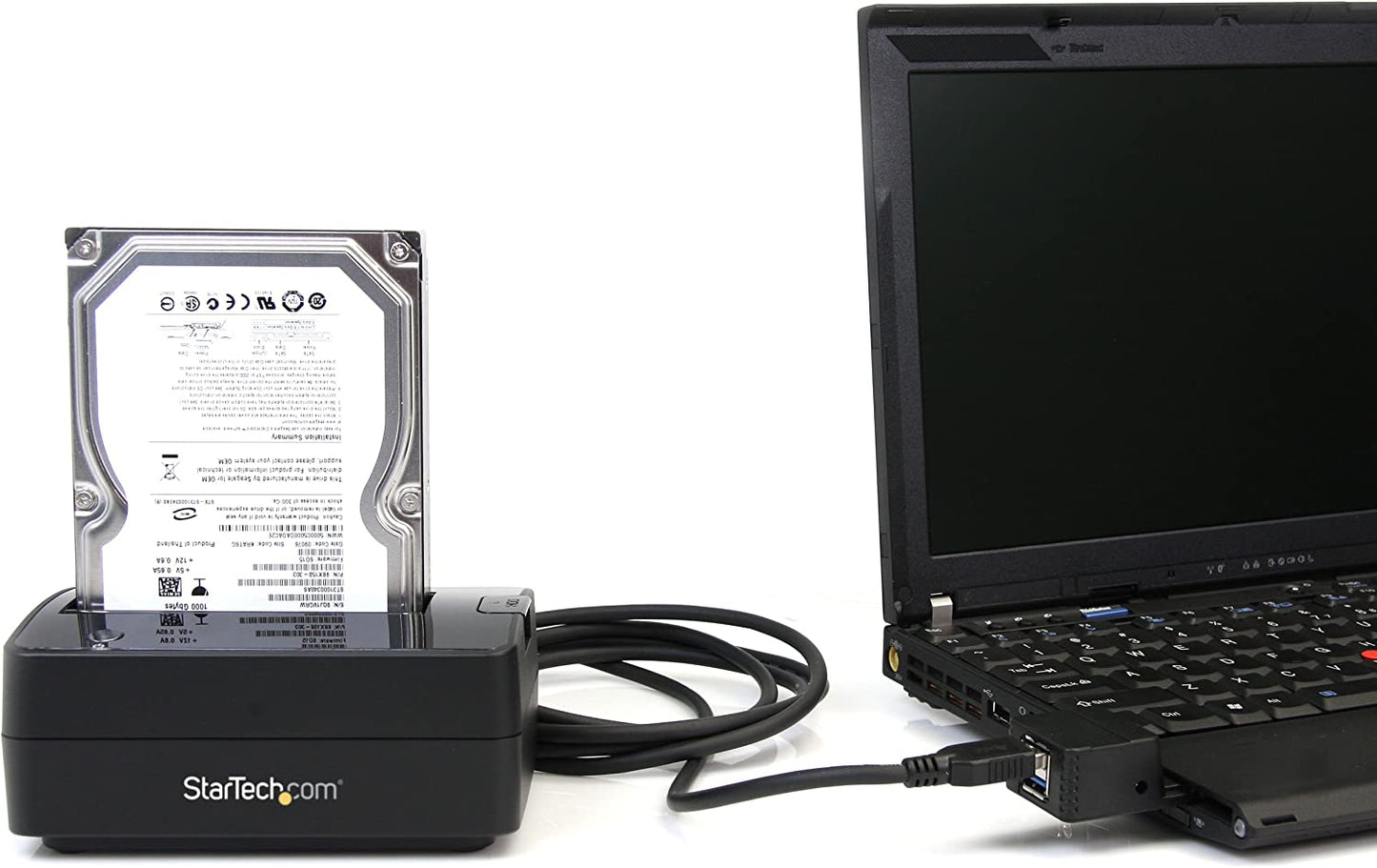 StarTech.com Single Bay USB 3.0 to SATA Hard Drive Docking Station, USB 3.0 (5 Gbps) Hard Drive Dock, External 2.5/3.5" SATA I/II/III HDD/SSD Docking Station, Top-Loading Hard Drive Bay (SATDOCKU3S) 1 Bay USB 3.0