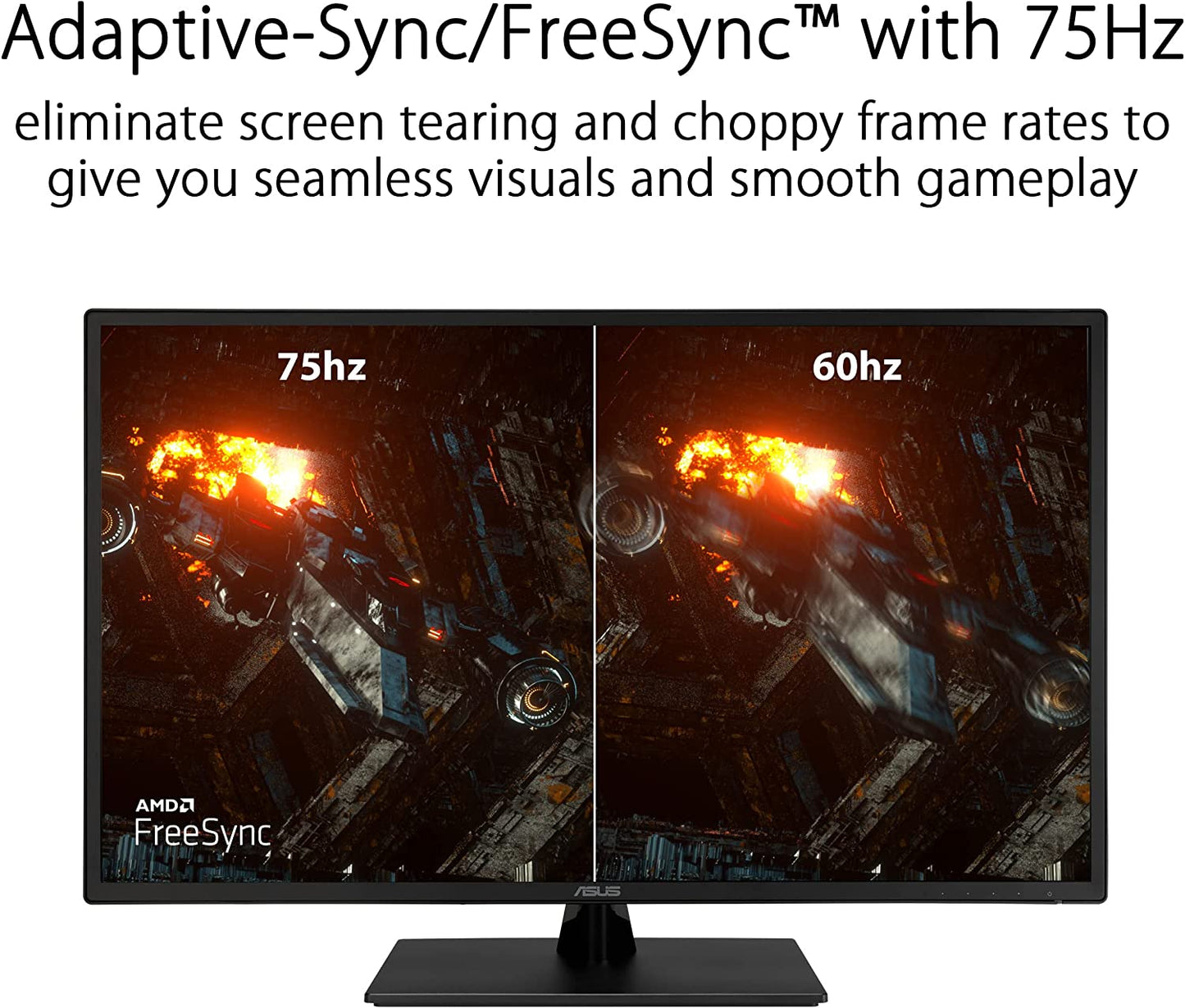 ASUS 31.5” 1080P Monitor (VA329HE) - Full HD, IPS, 75Hz, Adaptive-Sync, Eye Care, Low Blue Light, Flicker Free, HDMI, VGA, Wall Mountable, Tilt Adjustable