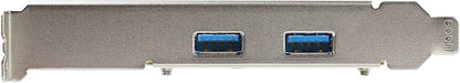 Startech 2-Port USB PCIe Card with 10Gbps/Port - USB 3.1/3.2 Gen 2 Type-A PCI Express 3.0 x2 Host Controller Expansion Card - Add-On Adapter Card - Full/Low Profile - Windows &amp; Linux (PEXUSB312A3)