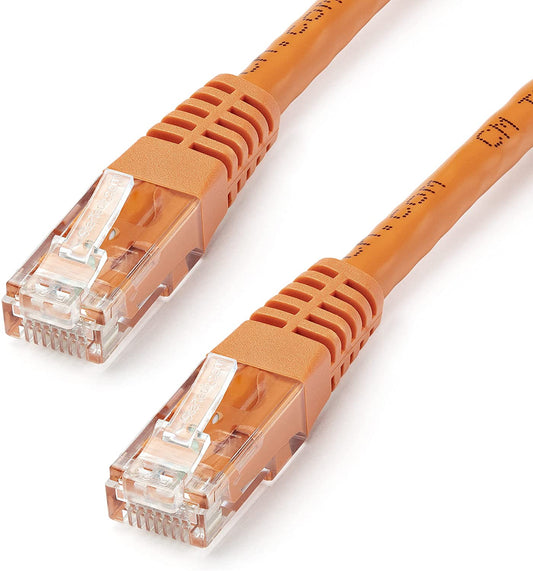 StarTech.com 6ft CAT6 Ethernet Cable - Orange CAT 6 Gigabit Ethernet Wire -650MHz 100W PoE++ RJ45 UTP Molded Category 6 Network/Patch Cord w/Strain Relief/Fluke Tested UL/TIA Certified (C6PATCH6OR) Orange 6 ft / 1.82 m 1 Pack
