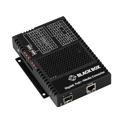 Black Box LGC5600 Transceiver/Media Converter - 1 x Network (RJ-45) - Multi-mode - Gigabit Ethernet - 10/100/1000Base-T, 1000Base-X - 1 x Expansion Slots - SFP (mini-GBIC) - 1 x SFP Slots - AC Adapter - Standalone, Tabletop, Wall Mountable