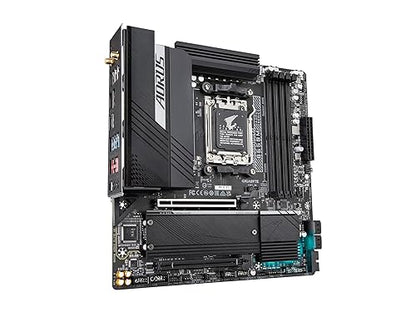 GIGABYTE B650M AORUS Elite AX (AM5/ LGA 1718/ AMD B650/ Micro-ATX/ 5-Year Warranty/ DDR5/ 2* M.2/ PCIe 5.0/ USB 3.2 Gen2X2 Type-C/Intel 2.5GbE LAN/Q-Flash Plus/EZ-Latch/Gaming Motherboard)