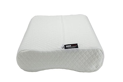 ObusForme Airfoam Neck Pillow | Contour Cervical Pillow | High, Low Design for Optimal Neck Support | Ultra Soft, Cool Comfort, Moisture Wicking Advanced Memory Foam | Standard Size