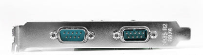 StarTech.com PEX2S553 2 Port Native PCi Express Rs232 Serial Adapter Card with 16550 Uart Pex2S553 (Green) Full Profile