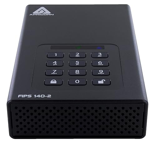 Apricorn Aegis Desktop 2 TB FIPS 140-2 Validated 256-Bit Encrypted Hard Drive (ADT-3PL256F-2000)