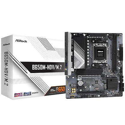 ASRock B650M-HDV/M.2 Supports AMD Socket AM5 Ryzen 7000 Series Processors